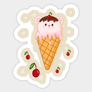 ICE BEAR, ICE CREAM BEAR Sticker